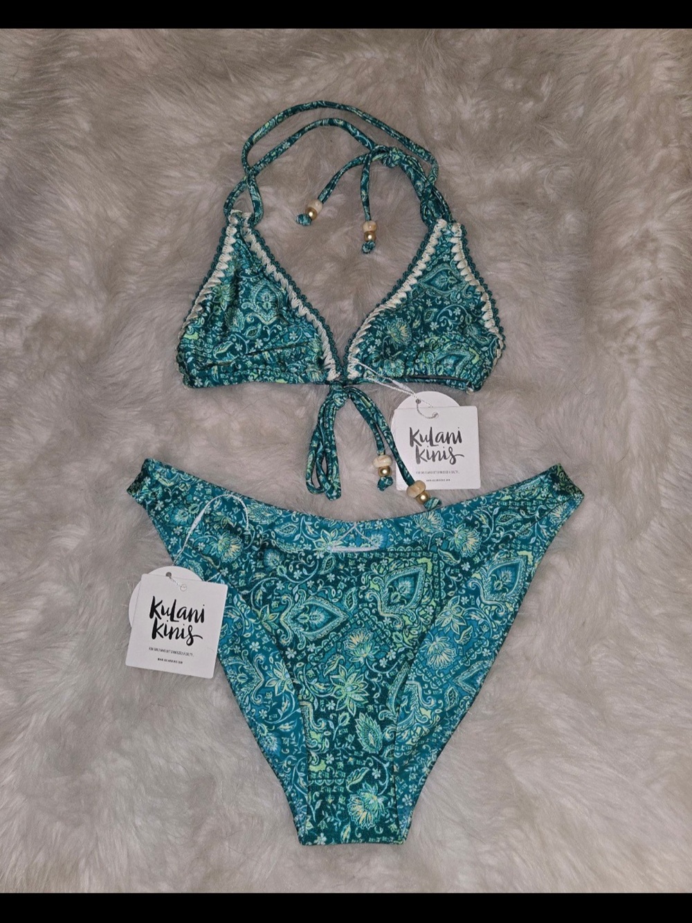 Kulani Kinis Emerald Paisley Bikini Set